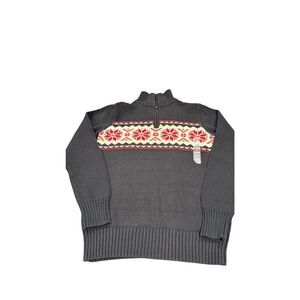 Chaps Fair Isle Quarter-Zip Sweater